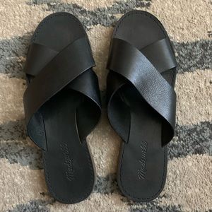Madewell black leather sandals